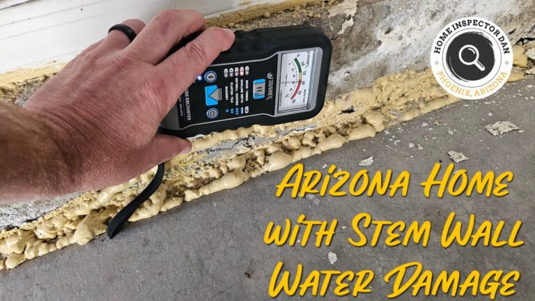 Signs of long-term moisture around an Arizona home foundation