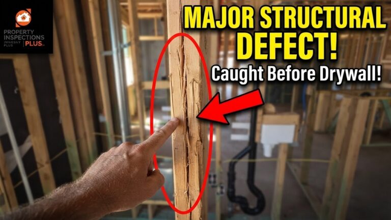 Cracked stud found during a pre-drywall inspection