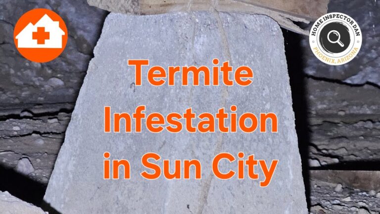 Termite-damaged patio cover on a Sun City, Arizona modular home