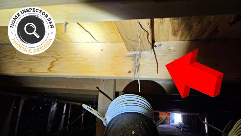 Termite tubes under the front deck of a 1987 manufactured home in Apache Junction, Arizona